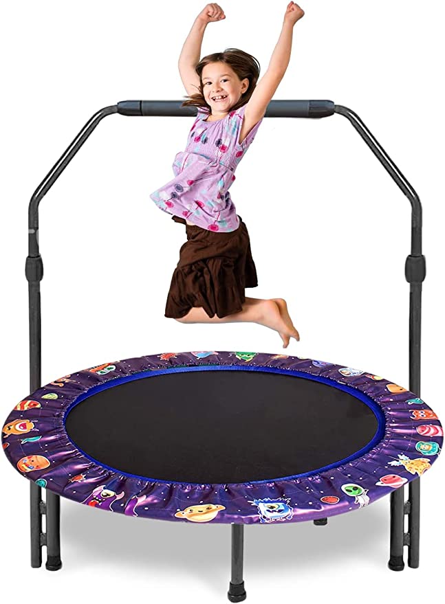 Intuition Verdensrekord Guinness Book pludselig Mini Trampoline for Kids, 36Inch Baby Trampoline with Adjustable Handl –  hollylike