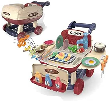 Panier de courses pour enfants - Parfait pour les enfants de 1 à 3 ans  Ensemble de cuisine pour tout-petits et filles plus âgées Jouet Nourriture