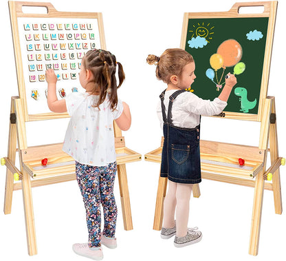 Tabletop Easel for Kids, Portable Double Sided Art Easel with Blackboa –  hollylike