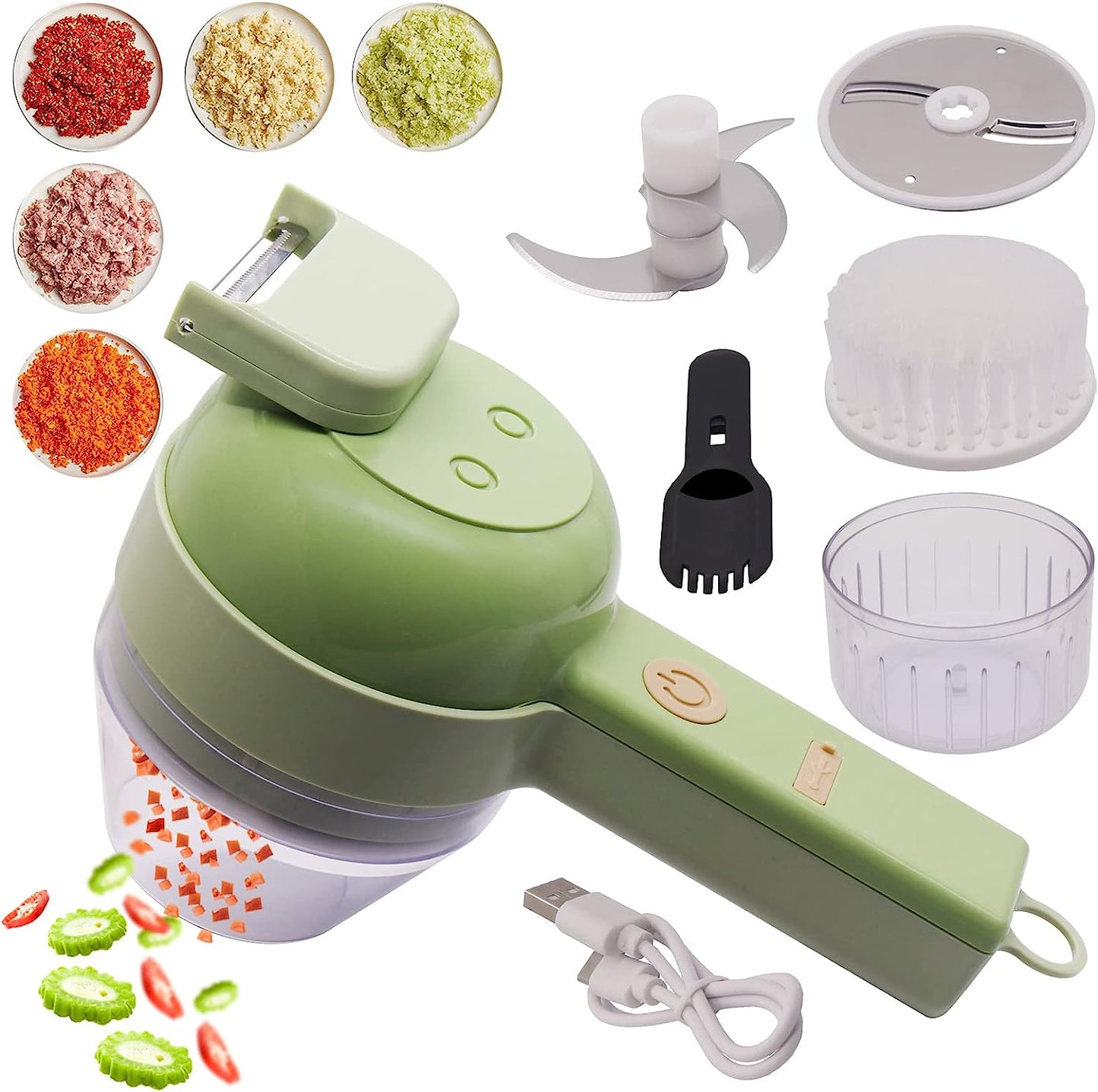 Cortador de verduras eléctrico totalmente automático, herramienta para el  hogar, máquina de corte de verduras multifuncional con cuchillas,  herramientas de cocina, nuevo - AliExpress