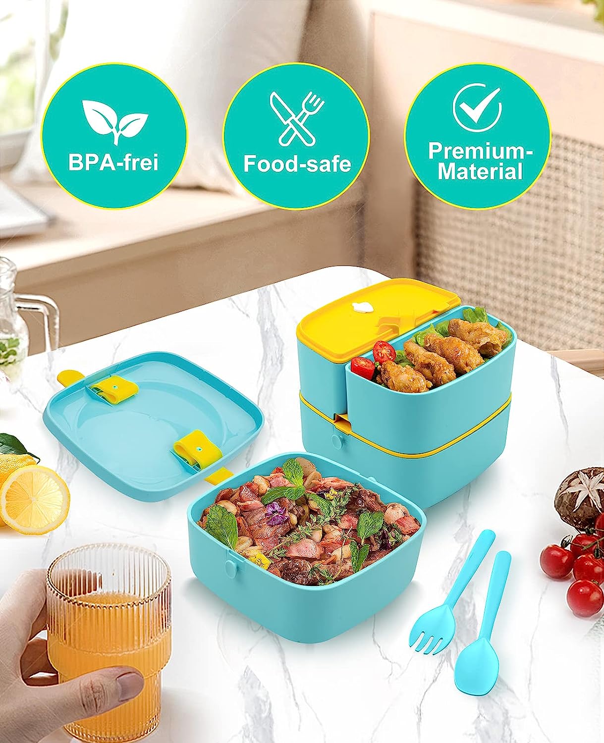 Lunch Box, Upgraded Leakproof Bento Box for Kids Adults, Food Containe –  hollylike