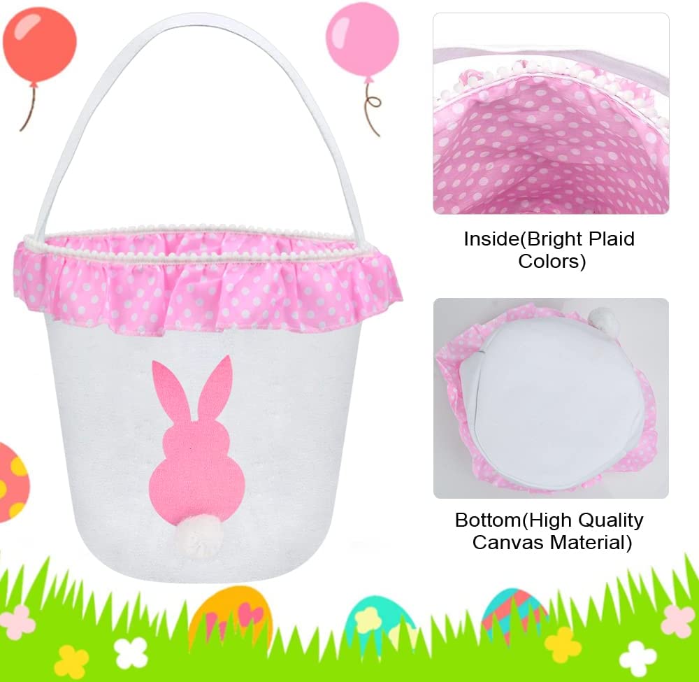 Canvas Bunny Easter Treat Buckets