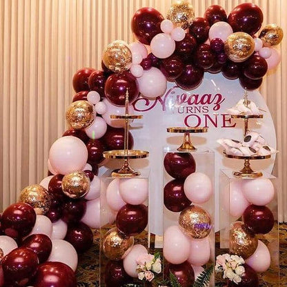 Wine Red Latex Balloon Garland Arch Kit Wedding Birthday - Temu
