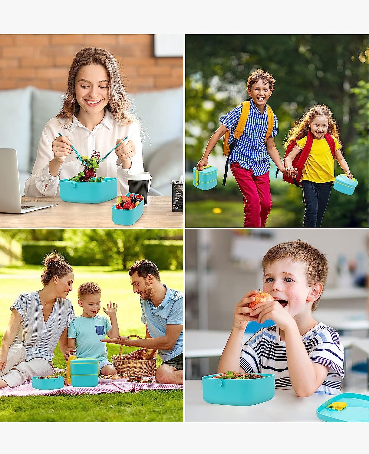 BPA-Free and Food Safe Bento Boxes Adults Lunch Box Kids Leak